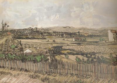  Harvest in Provence,at the Left Montmajour (nn04)